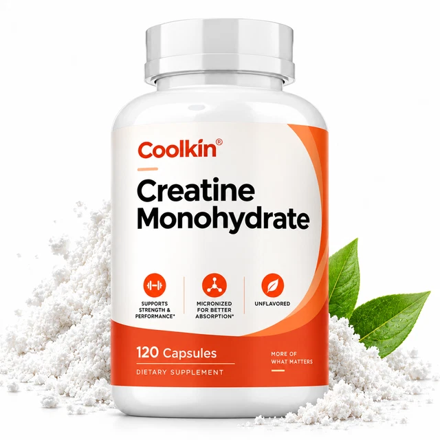 CREATINE MONOHYDRATE CAPSULES - Micronized Muscle Strength Performance ...