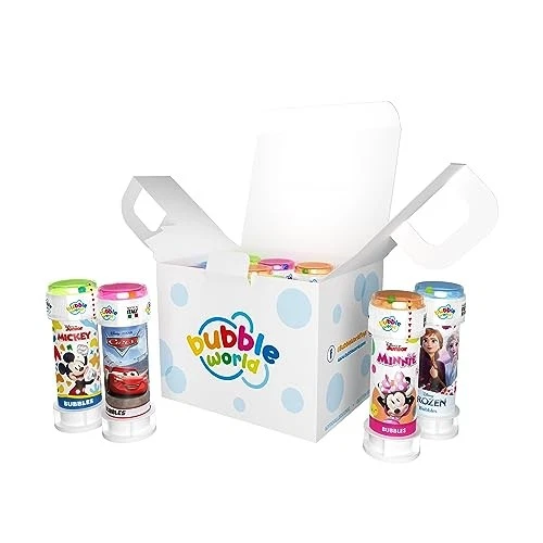 Bulles De Savon Bubble World Stitch - Lot 12 Flacons 60ml - Anniversaire Enfant - Souffleur Intégré - Italie