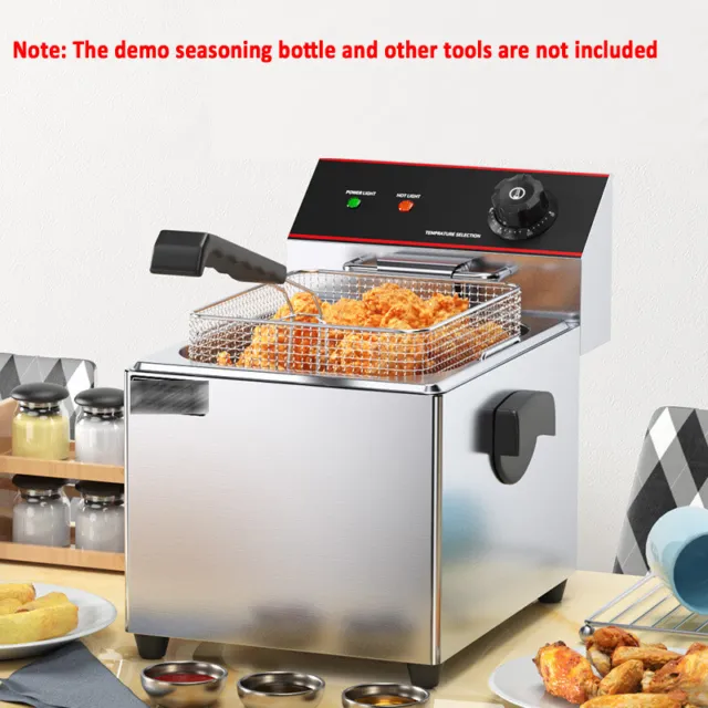 12L 220V 3250W Stainless Steel Commercial Electric Deep Fryer Fat Chip Frying