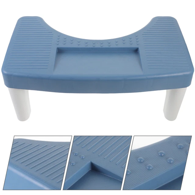 Sgabello Per WC Regolabile - Sgabello Da Bagno Per Adulti, Altezza 15-21.5cm, Antiscivolo, Bianco - Foto 5