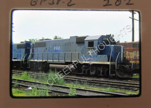 Original '76 Kodachrome Slide BM Boston Maine 202 GP38-2 Mechanicsville    38W47