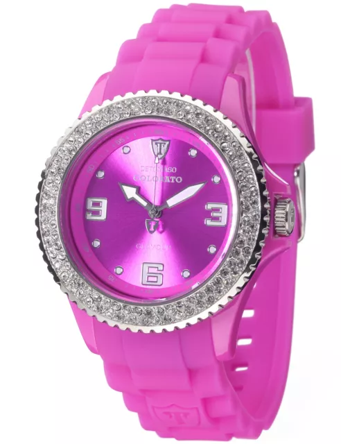 DETOMASO COLORATO WOMENS PINK GLAMOUR SILICON WATCH 40mm MIYOTA MOVEMENT NEW