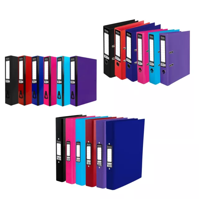 Pukka A4 2-Ring Binder/Lever Arch File/Foolscap Box File Range of Colours STRONG