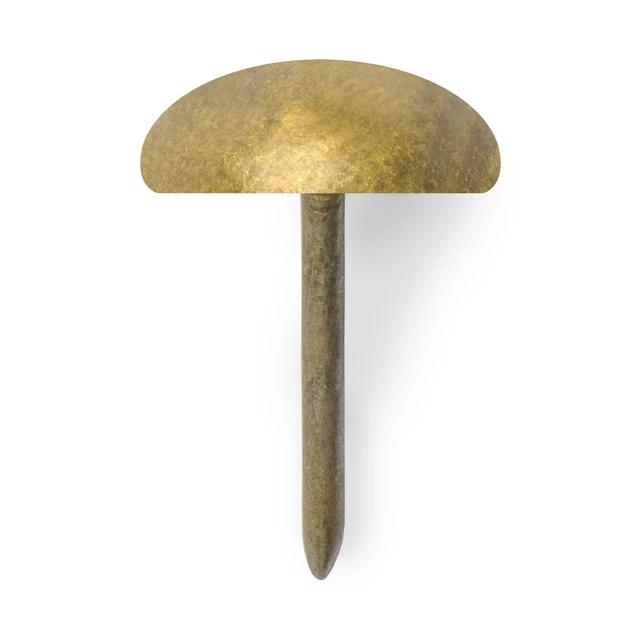 Brass Studs (Tacks, Nails, Pins) with 0.5" Heads - Set of 2