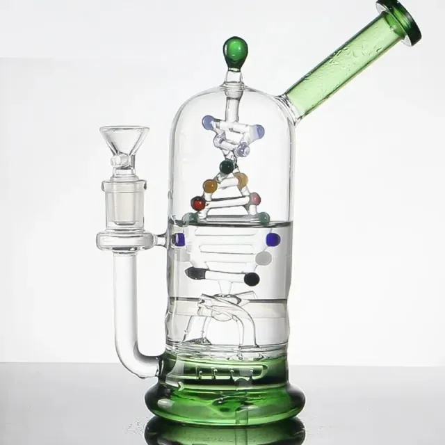 New Glass Gene Tornado Water Bong Pyrex Hookah Pipe Percolator Bubbler W/ bowl