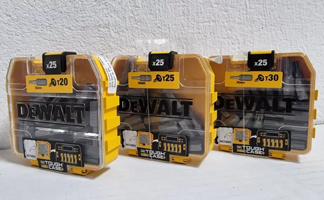 DeWALT Torx Bits Großpackung (25 Stück) Bitbox (zum auswählen: T20 T25 T30)