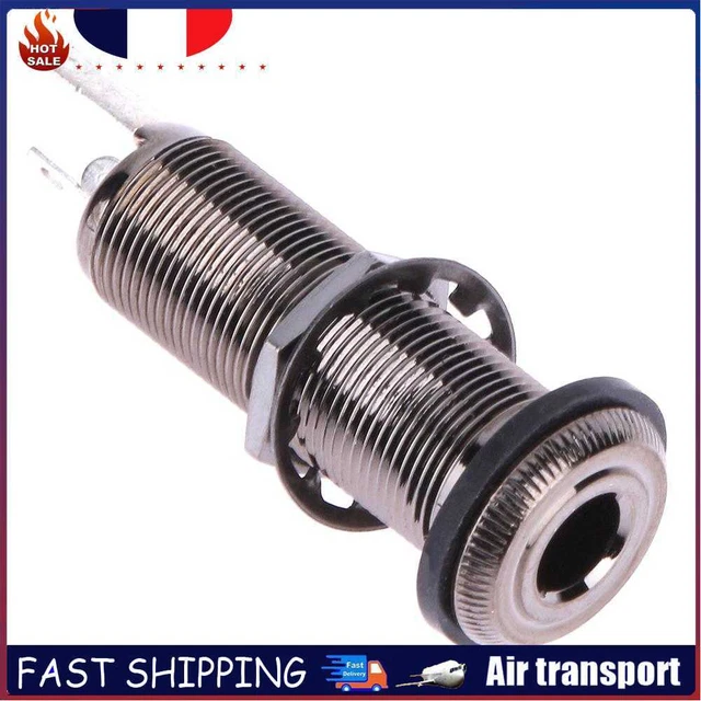 Prise de sortie Jack Long fileté sortie stéréo de cuivre brun 1pcs pour guitare