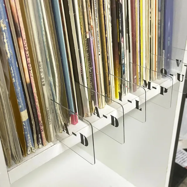 6Pcs LP/CD Alphabet Index Cards Vinyl Record Divider Alphabet Tab Classification