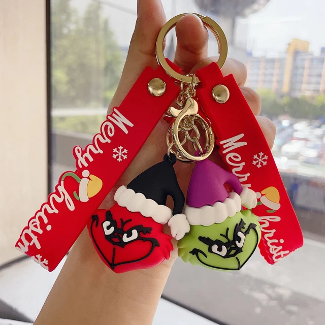 Ciondolo Grinch Portachiavi Pelle Verde Mostro Giocattolo Figura Borsa Accessori Regalo di Natale