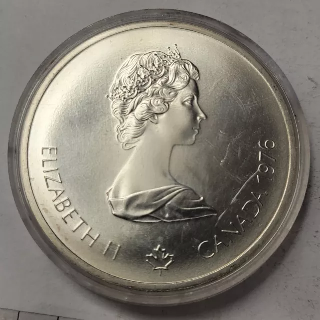1976 Canada Montreal Olympics Field Hockey. 10 Dollar Silver Coin..925