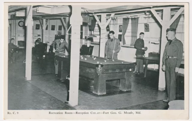 Avenge Pearl Harbor! Fort Meade Billiards & Ping Pong 1942 To Michael Gretchco.