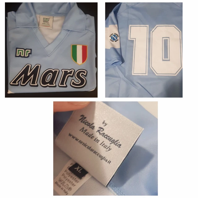 MAGLIA CALCIO NAPOLI Ennerre NR Maradona 90 91 Shirt Nicola