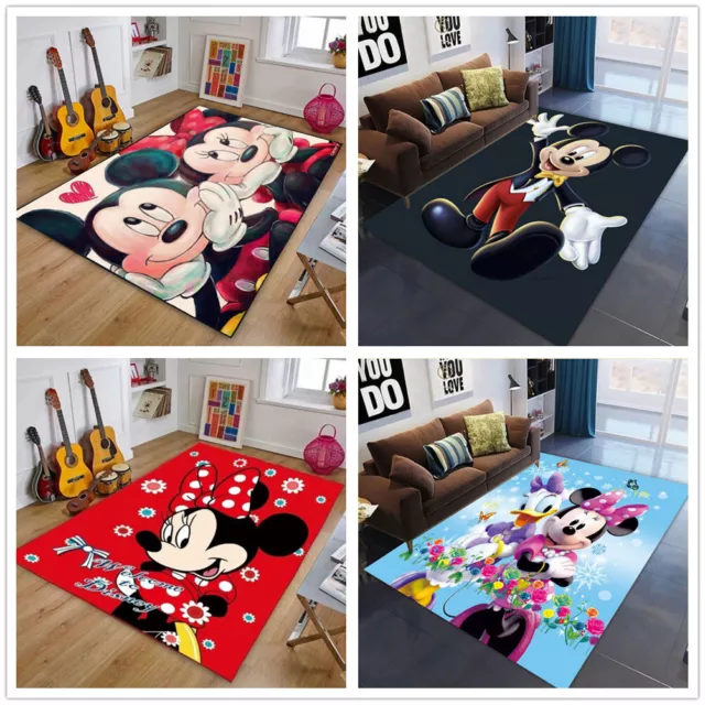 Neu Kinder 3D Mickey Mouse Teppich Junge Fußmatten Mädchen Schlafzimmer Türmatte