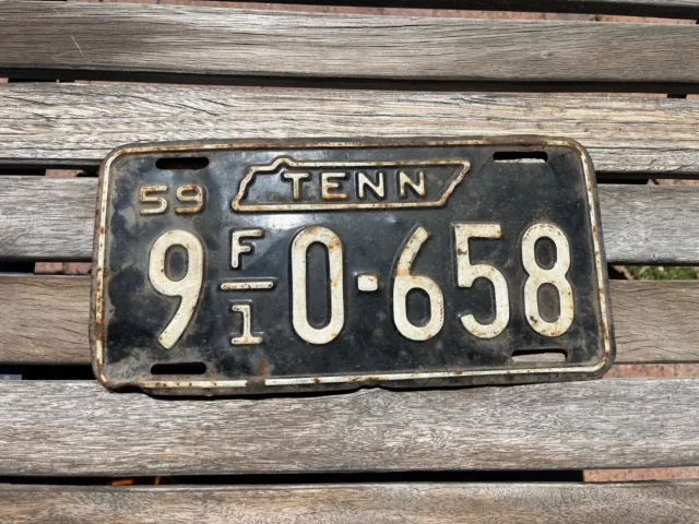 1959 Tennessee License Plate   (Single Plate)