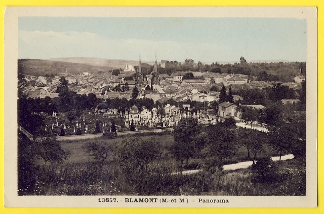 cpa 54 - BLÂMONT (Meurthe et Moselle) Panorama du VILLAGE et CIMETIÈRE