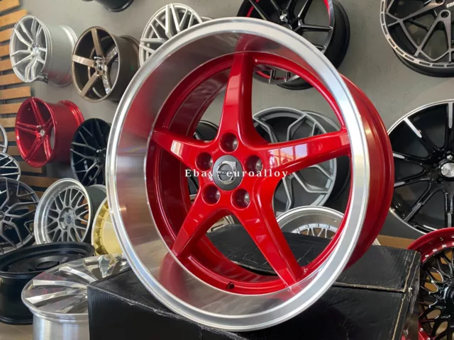 Neuf 18 inch 5x108 8.5J ET6 Ocean DTM Style Rouge Position Plat Roues pour Volvo