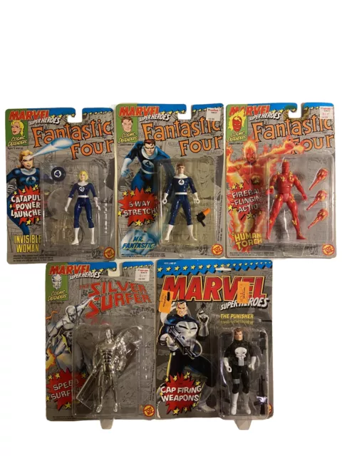 Marvel Super Heroes Action Figures Lot Of 5, Toy Biz