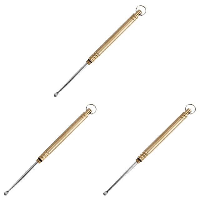 Set 3 Titanium Alloy Earpick Cleaner Tools Toddler Spoon Digger Kids Child