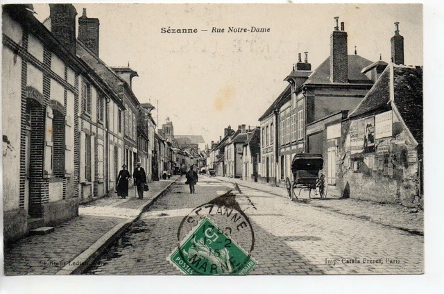 SEZANNE - Marne - CPA 51 - la rue Notre Dame 3