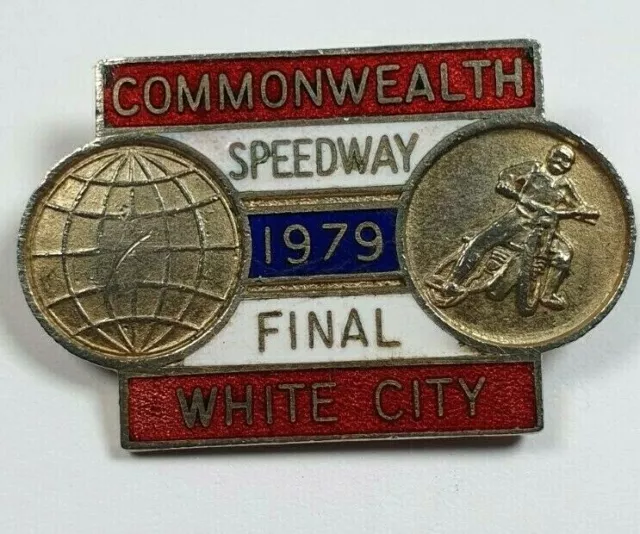 Commonwealth Speedway Final 1979 Enamel Pin Badge - White City - MotorSport