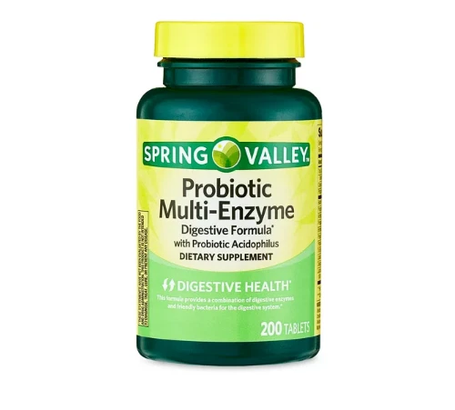 Spring Valley Probiotic Multi-Enzyme Digestive Formula Tablets - 200 Count