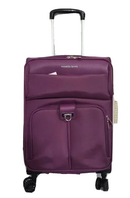 Samantha Brown 22" Spinner Luggage-Purple-NWT