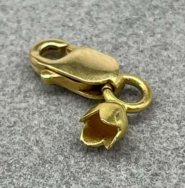 100 Gancio A S In Acciaio Inossidabile Placcati Oro 18K - 13x7mm Per Gioielli Fai Da Te