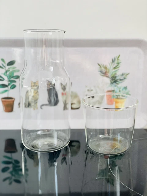 1 Set Bedside Bar Water Carafe And Glass Cup Set Glass Water Carafe With Cup