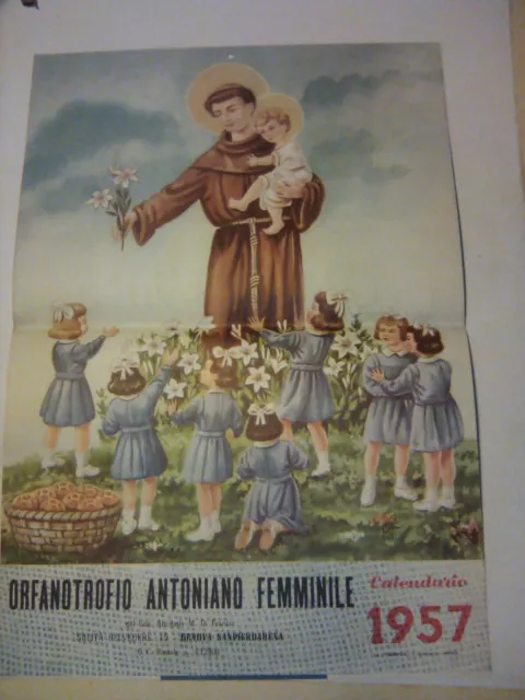 Calendario Orfanotrofio Femminile  Napoli 1957