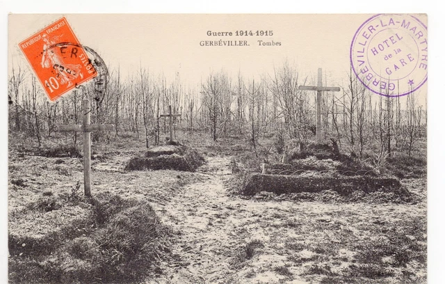 GERBEVILLER Meurthe et moselle CPA 54 ruines de guerre 1914 1915 Tombes
