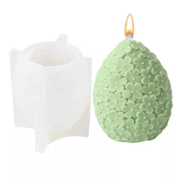 Easter Floral Egg Silicone Candle Molds Diy Soap Candle Candy Mould