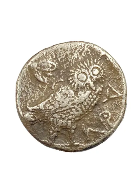 Attica Athens Greek Owl Silver Tetradrachm Coin (440-404 BC) - NGC Ch XF 21.5mm.