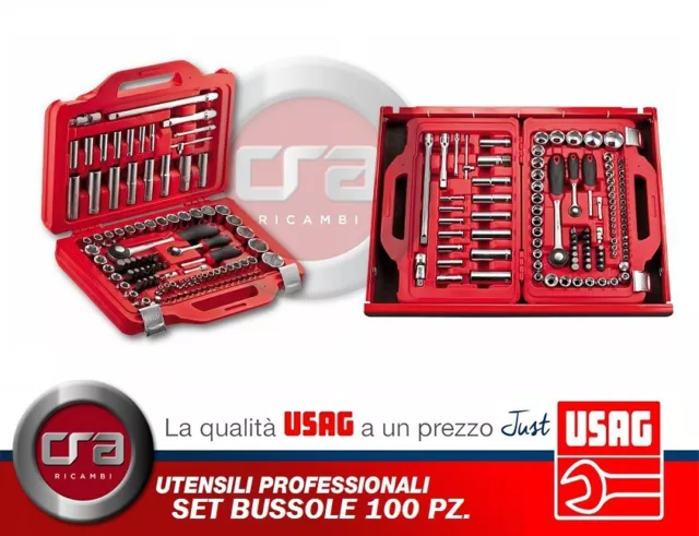 Cassetta Usag 1/2 Bussole Just 601 1/4-1/2 J100 Pz. Assortimento Torx