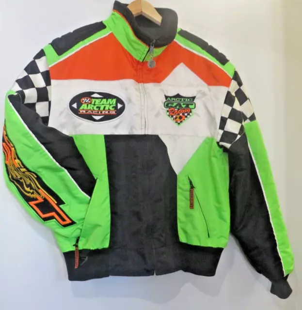 Team Arctic Cat Racing Arctic Wear Jacket Neon Orange & Green, Size M/M T-Bone