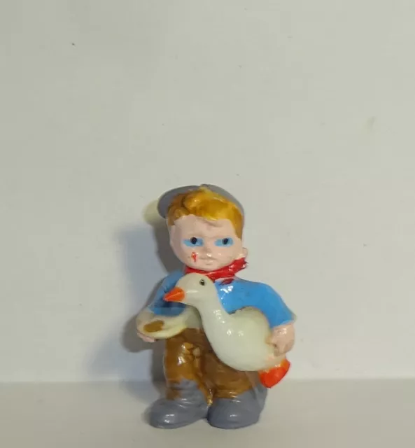 HANS IM GLÜCK mit GANS *Halstuch mit ZWEI Enden* ALTFIGUR 70er Jahre ORIGINAL