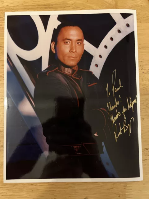 RICHARD BIGGS SIGNED 8x10 PHOTO DR. STEPHEN FRANKLIN BABYLON 5