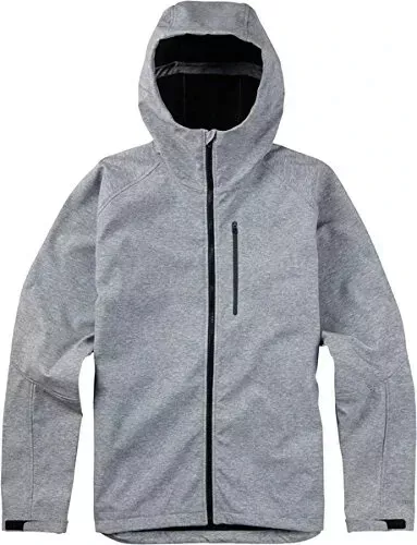 Burton Mens Process Softshell Jacket, High Rise Heather, Small