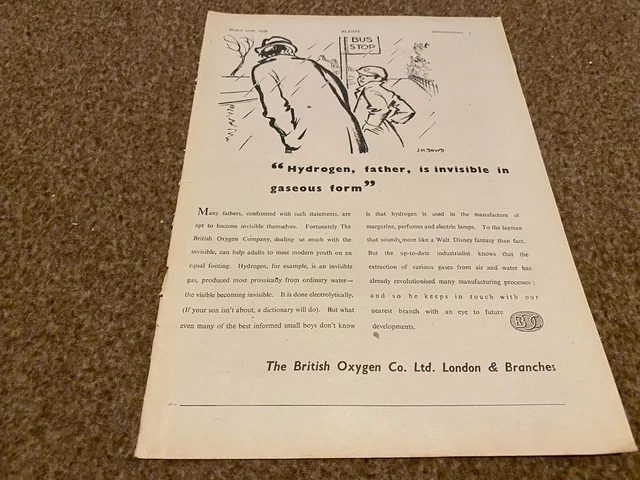 (Ac32) Advert 11X8" The British Oxygen Compamy Ltd London