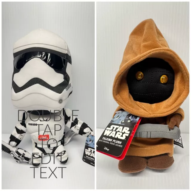 Star Wars Plush Toy - 9" Talking Jawa Doll + Medium Finn