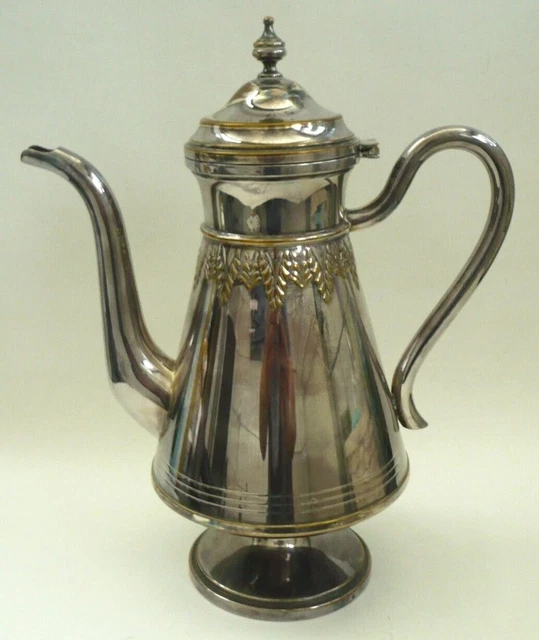 Jugendstil Kaffee/ Teekanne # versilbert