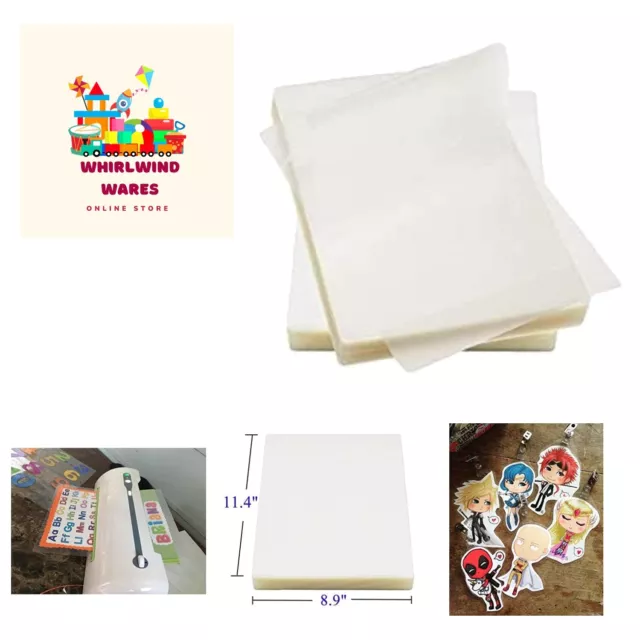 Thermal Laminating Pouches 8.9 x 11.4, 5 Mil Thickness, Crystal Clear Finish,...