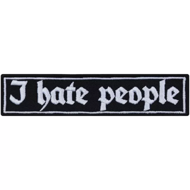 Aufnäher: I hate people AufbüglerBiker Patch  Bügelbild/Applikation