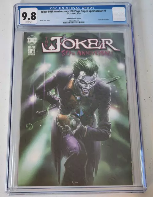 2020 Dc Joker 80Th Ann 100-Pg Super Spectacular Cgc 9.8 Scorpion Comics Edition