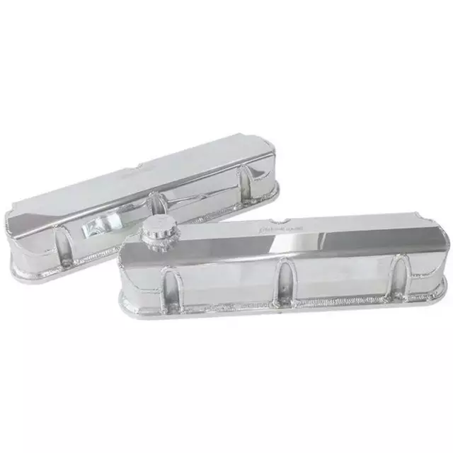 Aeroflow AF77-5002 Fabricated Valve Covers Polished Suits Ford 289-351W