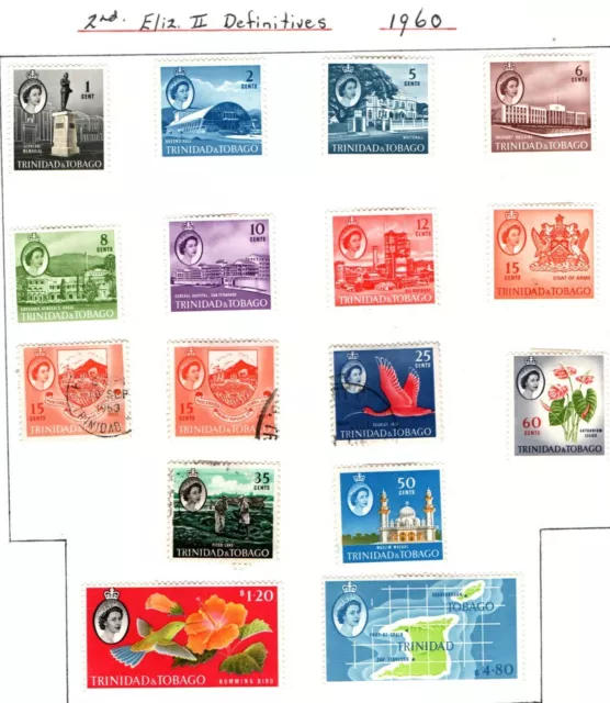 Trinidad and Tobago 1960 Queen Elizabeth II definitives SG284-97 Mint MH/Used