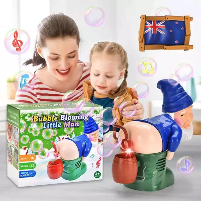 Bubble Maker Toy Santa Claus Funny Music Automatic Fart Bubble Blower Lights VN