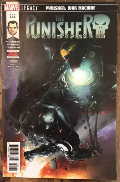 The Punisher #222 By Rosenberg Frank Castle War Machine Crain Cover NM/M 2018