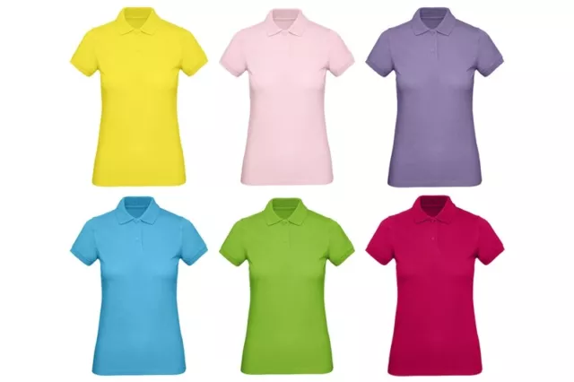 Damen Poloshirt Kurzarm Klassisch Polo Shirt viele Farben Classic B&C 440 NEU