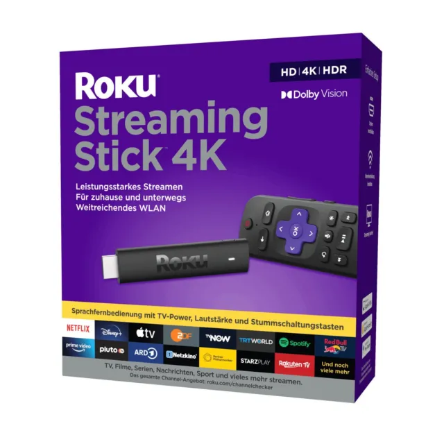 Roku Streaming Stick 4K - Schwarz 3820EU2 NEU OVP