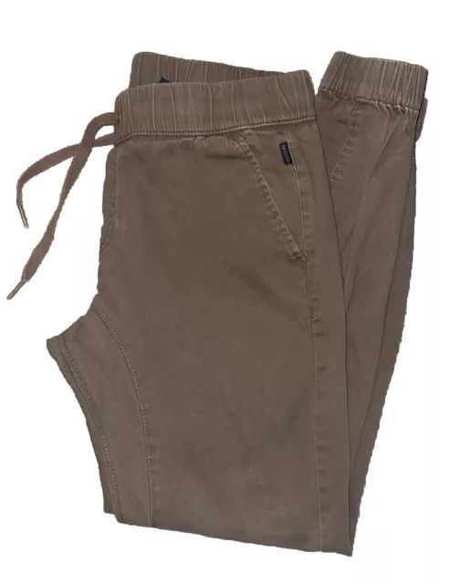Ring Of Fire -  Pants Medium M Brown Joggers Tapered Leg Drawstring Pockets EUC